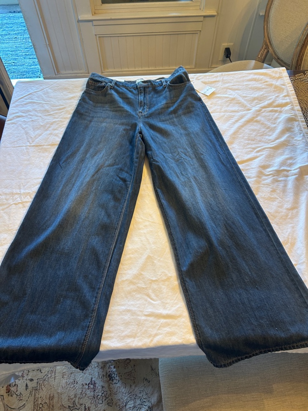 Wonderly Women’s Wide Leg Dark Blue Jeans